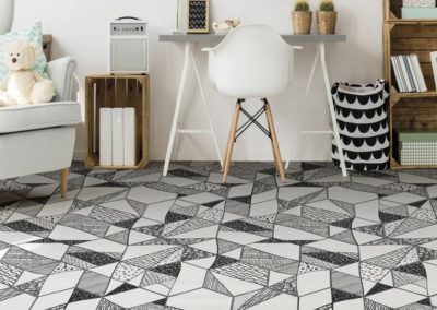 Carrelage hexagonal en grès cérame de couleurs avec des motifs : Hexa