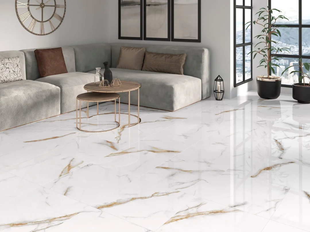 Carrelage sol intérieur imitation marbre brillant Série GREECE NV